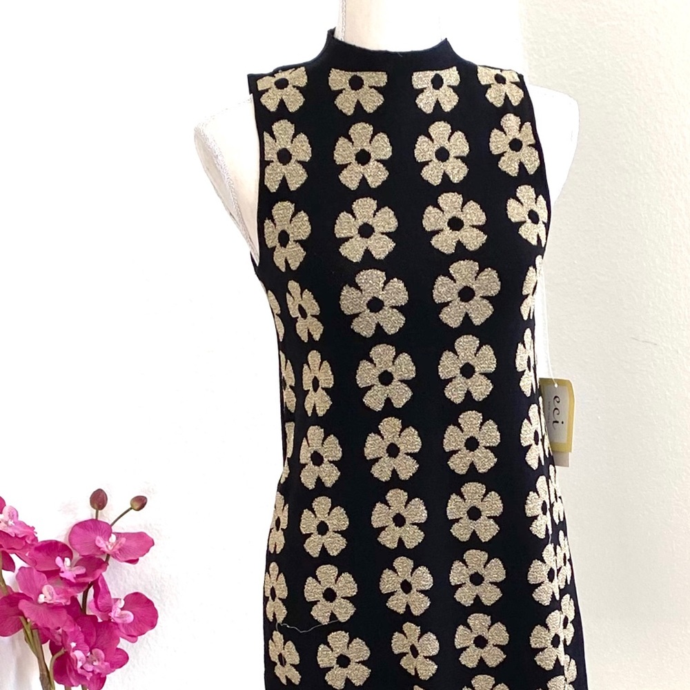 ⛩ eci Black Sleeveless Vintage Dress